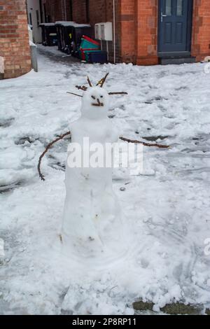 Newtown, Galles, 09/03/2023, nevicate abbondanti a Newtown Mid Wales Today.Credit: H18PDW Fotografia/Alamy Live News Foto Stock