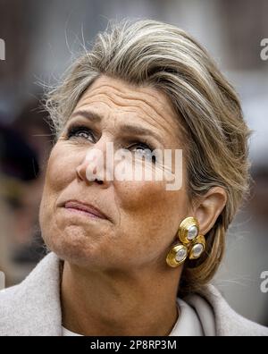 SPISSKA SOBOTA - Re Willem-Alexander e Regina Maxima visitano la piazza del mercato nella storica città di Spisska Sobota, durante il terzo giorno della visita di stato di tre giorni in Slovacchia. ANP REMKO DE WAAL olanda fuori - belgio fuori Foto Stock