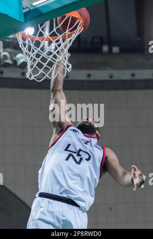 Wroclaw, Polonia, 8th marzo 2023. 7days Eurocup: WKS Slask Wroclaw vs Lions di Londra nella Centennial Hall. Foto: #4 Jordan Taylor © Piotr Zajac/Alamy Live News Foto Stock
