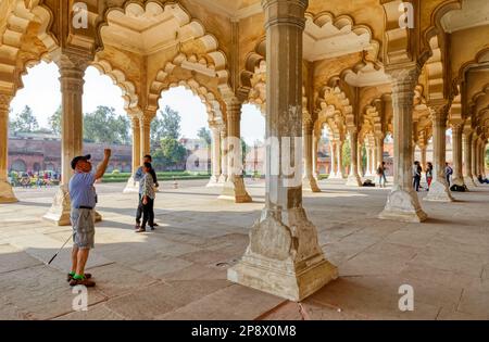 Arga Fort pubblica hall Patrimonio Mondiale dell'UNESCO in India Foto Stock