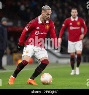 Manchester, Regno Unito. 09th Mar, 2023. Anthony durante la partita di calcio della UEFA Europa League tra Manchester United e Real Betis Credit: CORDON PRESS/Alamy Live News Foto Stock