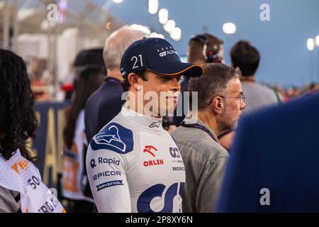 MANAMA, BAHRAIN, circuito di Sakhir, 5. Marzo 2023: #21, Nick de VRIES, NDL, Scuderia Alpha Tauri, durante il Gran Premio di Formula uno del Bahr Foto Stock