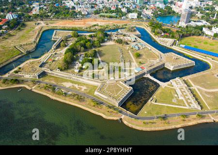 Antico forte-fortezza nella città di Jaffna, Sri Lanka. Foto Stock