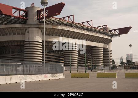 Vista dello stadio di San Siro, Milano Foto Stock