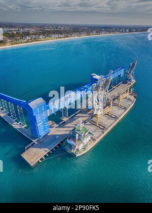 Kwinana Grain Terminal - Rockingham Australia Occidentale Foto Stock