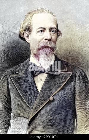 Jose Zorrilla y moral (21. Febbraio 1817 - 23. Januar 1893) war ein spanischer Dichter und Dramatiker, Historisch, digital restaurierte Reproduktion von einer Vorlage aus dem 19. Jahrhundert Foto Stock