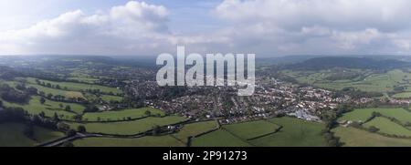 Honiton, Devon - Drone Aerial Panoramic Photo Foto Stock