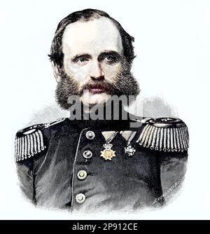 Generale Prinz Georg von Sachsen, deutsch, Friedrich August Georg Ludwig Guglielmo Massimiliano Karl Maria Nepomuk Battista Xaver Cyriacus Romanus, 8. Agosto 1832 - 15. Oktober 1904, War ein Sächsischer König aus dem Hause Wettin, Historisch, ristorante digitale Reproduktion von einer Vorlage aus dem 19. Jahrhundert Foto Stock