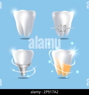 Servizi dentali professionali concetto vettoriale illustrazione isolata Illustrazione Vettoriale