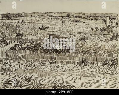 The Harvest (per Émile Bernard) Arles, agosto 1888 da Vincent van Gogh Foto Stock