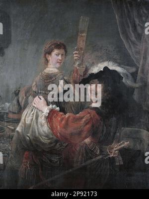 Rembrandt e Saskia nella parabola del figlio prodigo circa 1635 di Rembrandt Foto Stock