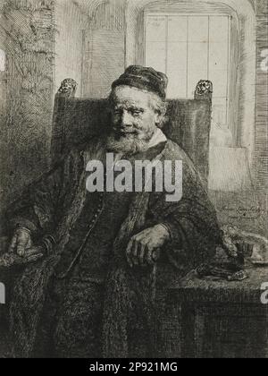 Jan Lutma, il Vecchio, Goldsmith e Sculptor 1656 di Rembrandt Foto Stock