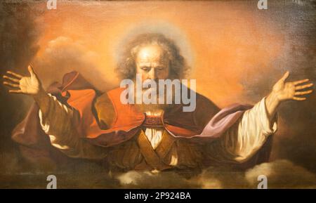 Torino, Italia - Circa Agosto 2021: Dio Padre - Giovan Francesco Barbieri, 1646 Foto Stock