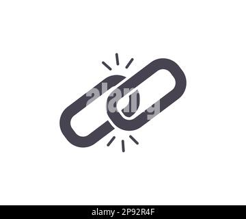 Icona con linea spessa a catena, disegno del logo del segno vettoriale di contorno. Forma senza cuciture, per la progettazione grafica di emblema, simbolo, segno, badge, etichetta, timbro, isolato. Illustrazione Vettoriale