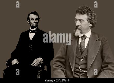 Brady, 1823-1896, fotografo americano, immagine Brady di Abraham Lincoln, 16th presidente degli Stati Uniti, modificata digitalmente Foto Stock