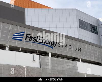 Il FirstEnergy Stadium ospita i Cleveland Browns dell'NFL e altri eventi sportivi e di intrattenimento. Foto Stock