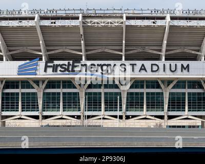 Il FirstEnergy Stadium ospita i Cleveland Browns dell'NFL e altri eventi sportivi e di intrattenimento. Foto Stock