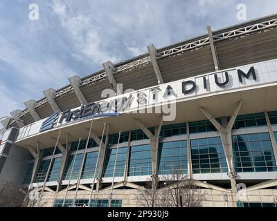 Il FirstEnergy Stadium ospita i Cleveland Browns dell'NFL e altri eventi sportivi e di intrattenimento. Foto Stock