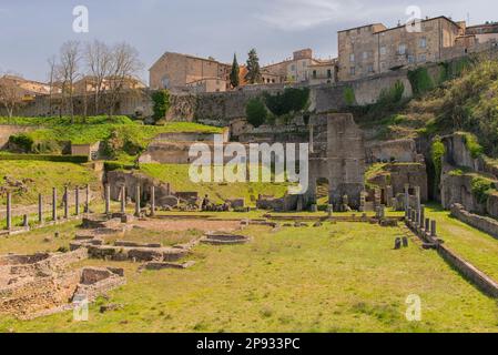 Teatro Romano a Volterra, Italia Foto Stock