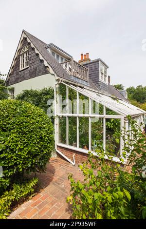 Inghilterra, East Sussex, Lewes, Rodmell Village, Monk's House l'ex casa di Virginia Woolf e suo marito Leonard Woolf Foto Stock