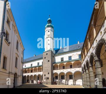 Bruntal (Freudenthal), Castello di Bruntal (Freudenthal) a Moravskoslezsky, Regione Moravo-Slesia, Regione Mährisch-schlesische, Ceco Foto Stock