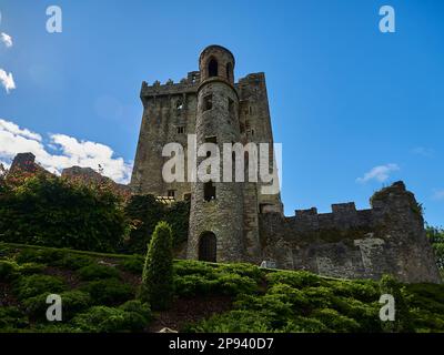 Castello di Blarney, Irlanda - 09 22 2015: Esterno del famoso Castello di Blarney, antico e medievale, a Cork. Foto Stock