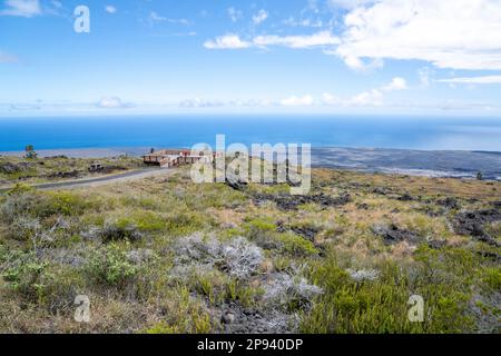 Kealakomo Overlook, Hawai'i Volcanoes National Park, Big Island, Hawaii, Stati Uniti, Polinesia, Oceania Foto Stock