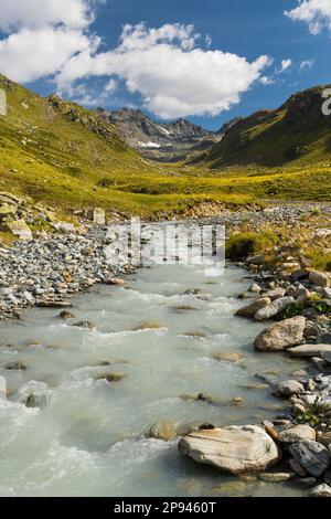 Bieltalbach, Bieltal, Gruppo Silvretta, Tirolo, Austria Foto Stock