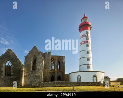 Phare Saint-Mathieu, Bretagna, Francia Foto Stock