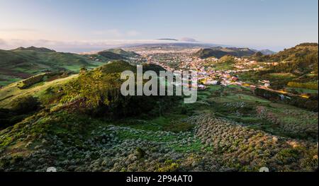 Vista da Mirador De Jardina, San Cristóbal, Tenerife, Isole Canarie, Spagna Foto Stock