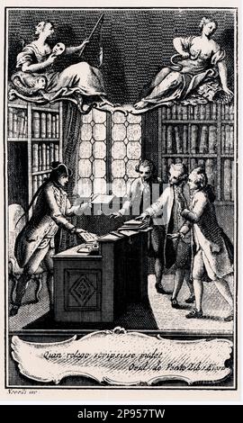 1761 , ITALIA : frontespizio di un'edizione veneziana di COMMEDIE del drammaturgo veneziano CARLO GOLDONI ( 1707 - 1793 ), Giambattista Pasquali pubblisher , Venezia . Incisione del gioco l'IMPOSTORE . - LETTERATO - SCRITTORE - DRAMMATURGO - COMMEDIOGRAFO - LETTERATURA - LETTERATURA - drammaturgo - TEATRO - TEATRO - TEATRO - commediografo - incisione - frontespizio - libro - libro - libro - Venezia - VENEZIA - ARLECCHINO - PANTALONE - BRIGHELLA - COMMEDIA DELL'ARVIO Garte -- BB Foto Stock