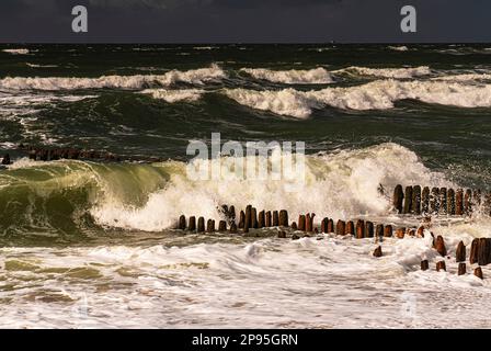 Mare surf, Rantum, isola Sylt Foto Stock