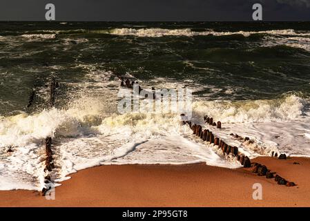 Mare surf, Rantum, isola Sylt Foto Stock