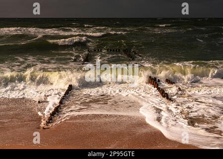 Mare surf, Rantum, isola Sylt Foto Stock