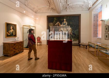 Collezione di Caterina II a Zerbst, commemora la principessa Sophie Auguste Friederike di Anhalt-Zerbst, poi la russa Tsarina Caterina la Grande, Zerbst, Sassonia-Anhalt, Germania Foto Stock