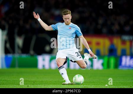 Basilea, Svizzera. 09th Mar, 2023. 09.03.2023, Basilea, St Jakob-Park, UEFA Europa Conference League: FC Basel 1893 - Slovan Bratislava, Lucas Lovat (36 Bratislava) (Daniela Porcelli/SPP-JP) Credit: SPP Sport Press Photo. /Alamy Live News Foto Stock