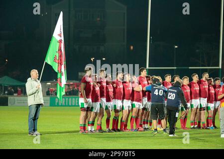 Treviso, Italia. 10th Mar, 2023. Galles durante il U20 - Italia vs Galles, Rugby sei Nazioni partita a Treviso, Italia, Marzo 10 2023 Credit: Independent Photo Agency/Alamy Live News Foto Stock