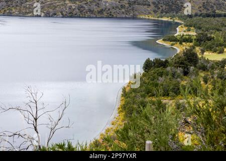 Splendido lago Cochrane vicino a Cochrane, Cile Foto Stock