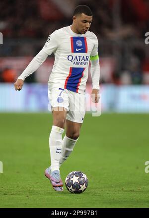 Monaco, Germania. 8th Mar, 2023. Kylian Mbappe di PSG durante la partita della UEFA Champions League all'Allianz Arena di Monaco. Il credito per le immagini dovrebbe essere: Jonathan Moskrop/Sportimage Credit: Sportimage/Alamy Live News Foto Stock