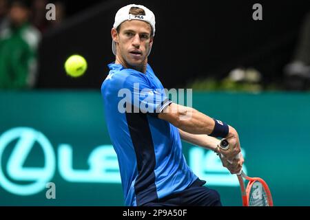 Diego Schwartzman (Argentina). Finali della Coppa Davis, Gruppo A (Bologna) Foto Stock