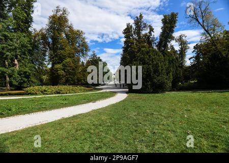 Lubiana: Parco di Tivoli durante l'estate. Slovenia Foto Stock