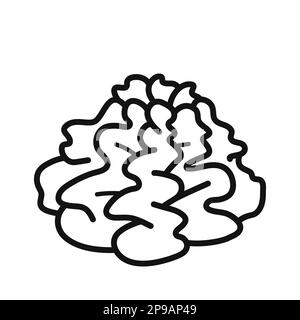 Wasabi. Rafano giapponese per sushi. Elemento di cibo giapponese. Illustrazione di vettori piatti colorati disegnati a mano e isolati su sfondo bianco. Illustrazione Vettoriale