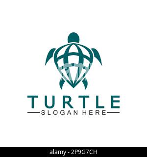 Icona tartaruga, illustrazione vettoriale tartaruga marina, logo per pulsanti, siti Web, app per dispositivi mobili e altre esigenze di progettazione Illustrazione Vettoriale