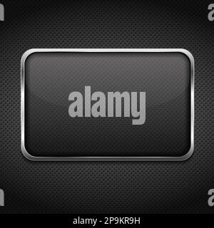 Cornice in vetro trasparente su sfondo scuro, illustrazione Vector eps10 Illustrazione Vettoriale