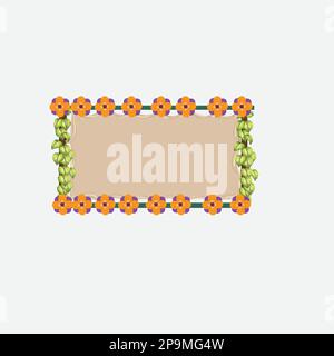fiore con clitpart vettore frem. Illustrazione Vettoriale