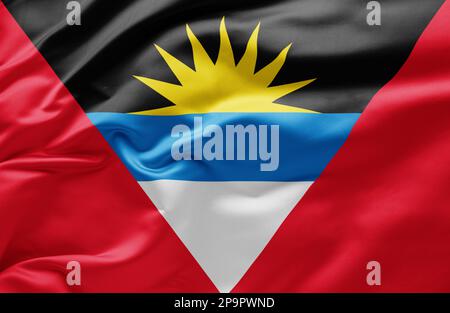 Bandiera nazionale di Antigua e Barbuda Foto Stock