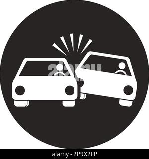 Grafica simbolo di illustrazione vettoriale icona di Auto schiacciate Illustrazione Vettoriale