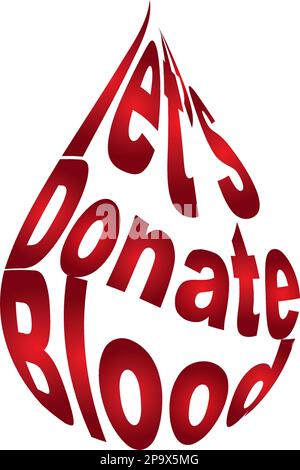 disegno del modello di illustrazione vettoriale del logo della campagna di donazione di sangue Illustrazione Vettoriale