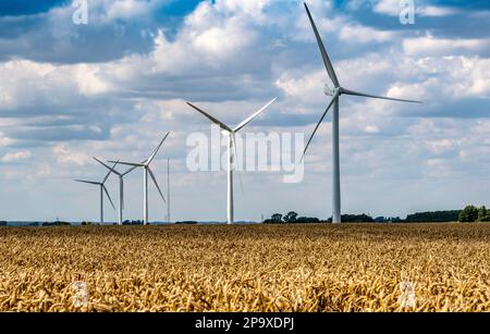 Windfarm nel Regno Unito Windfarm profondo Foto Stock