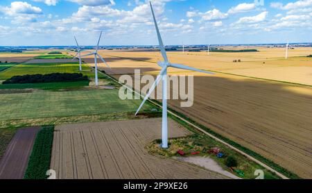 Windfarm nel Regno Unito Windfarm profondo Foto Stock